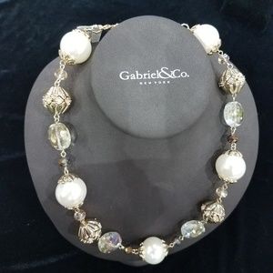 Charter Club pearl and crystal necklace